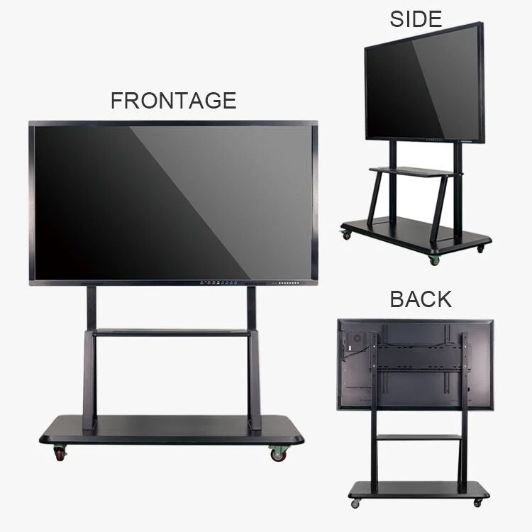"55-inch Interactive Whiteboard Presentation Board with touchscreen display, tempered glass protection, and 20 touch points. Ideal for classroom learning and educational environments."