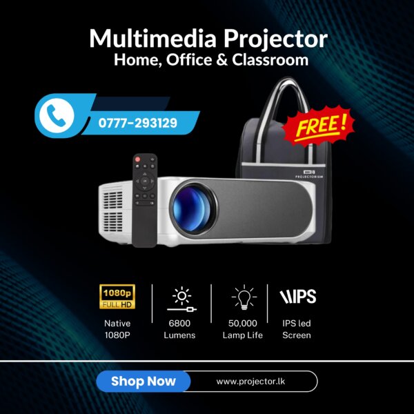 Full HD 1080P LED Projector – High Brightness & Big Screen Display